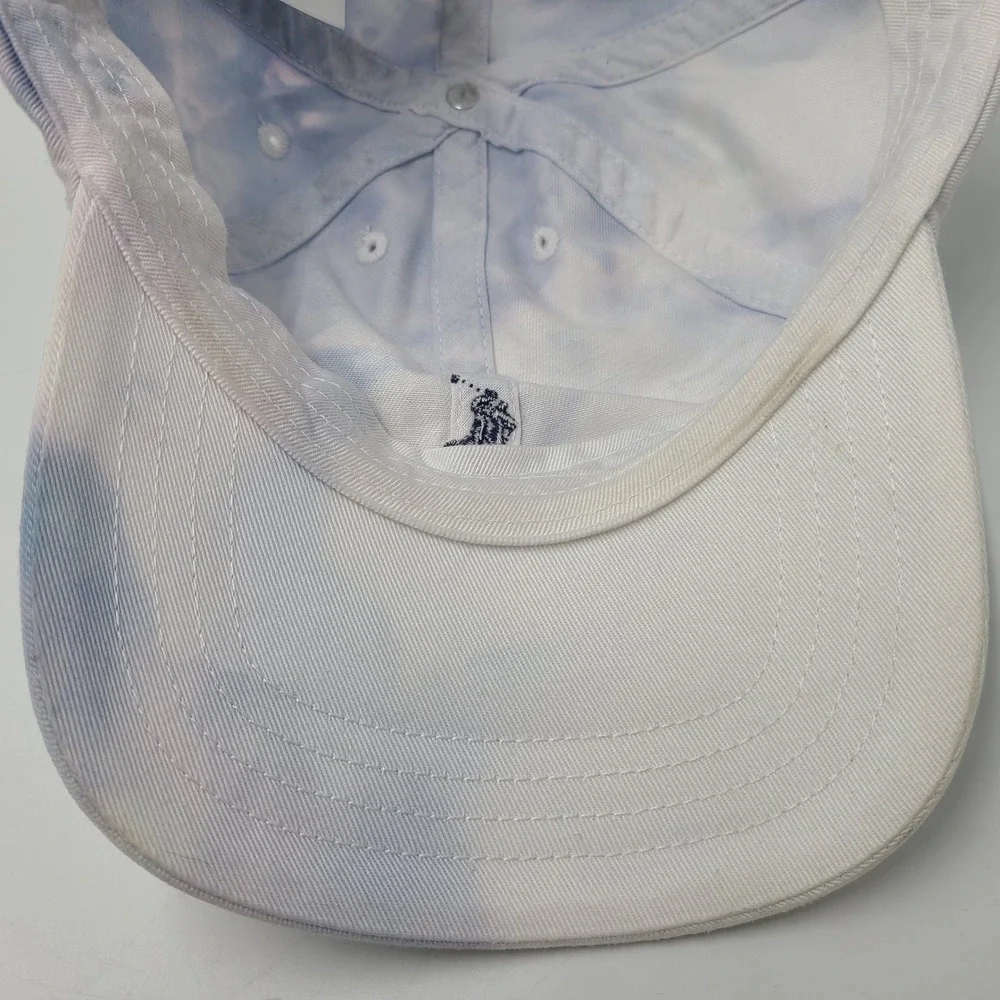 Youth Polo Ralph Lauren Hat Strapback White Blue Tie Dye Pony Logo Size 8-20 Boy
